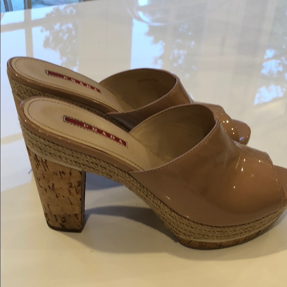 PRADA nude patent leather platform shoes - Picture 5 of 6